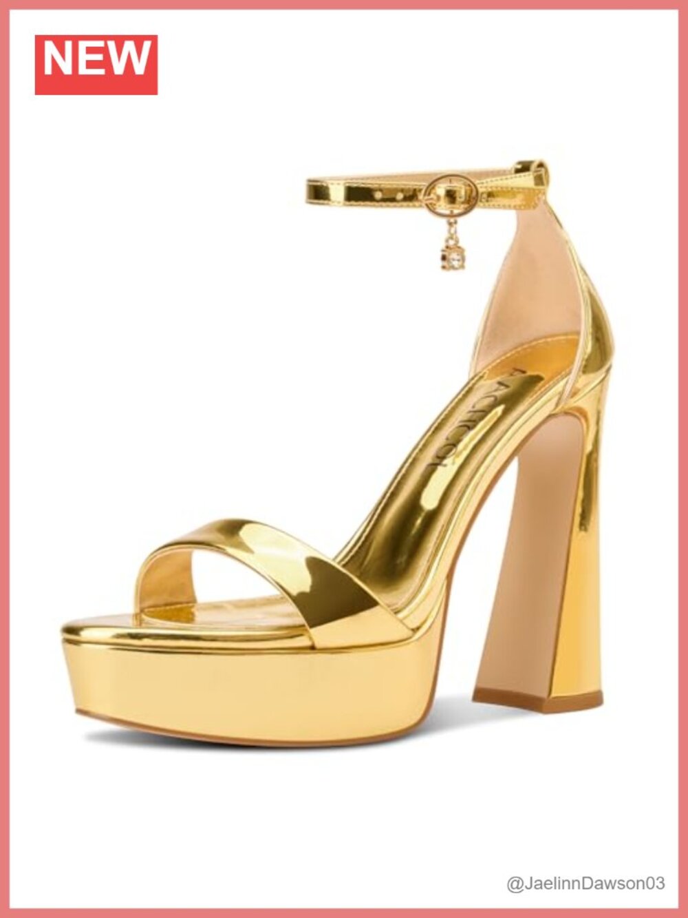 Chunky Platform Heeled Sandals Ankle Strap Block Heel Prom Party Shoes